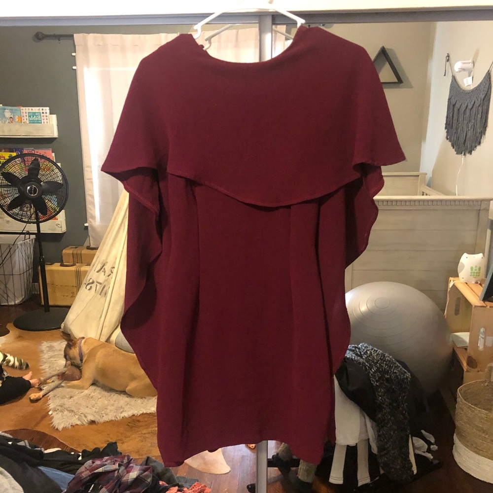 Mini maroon dress